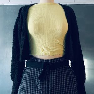 Melon yellow cropped tee